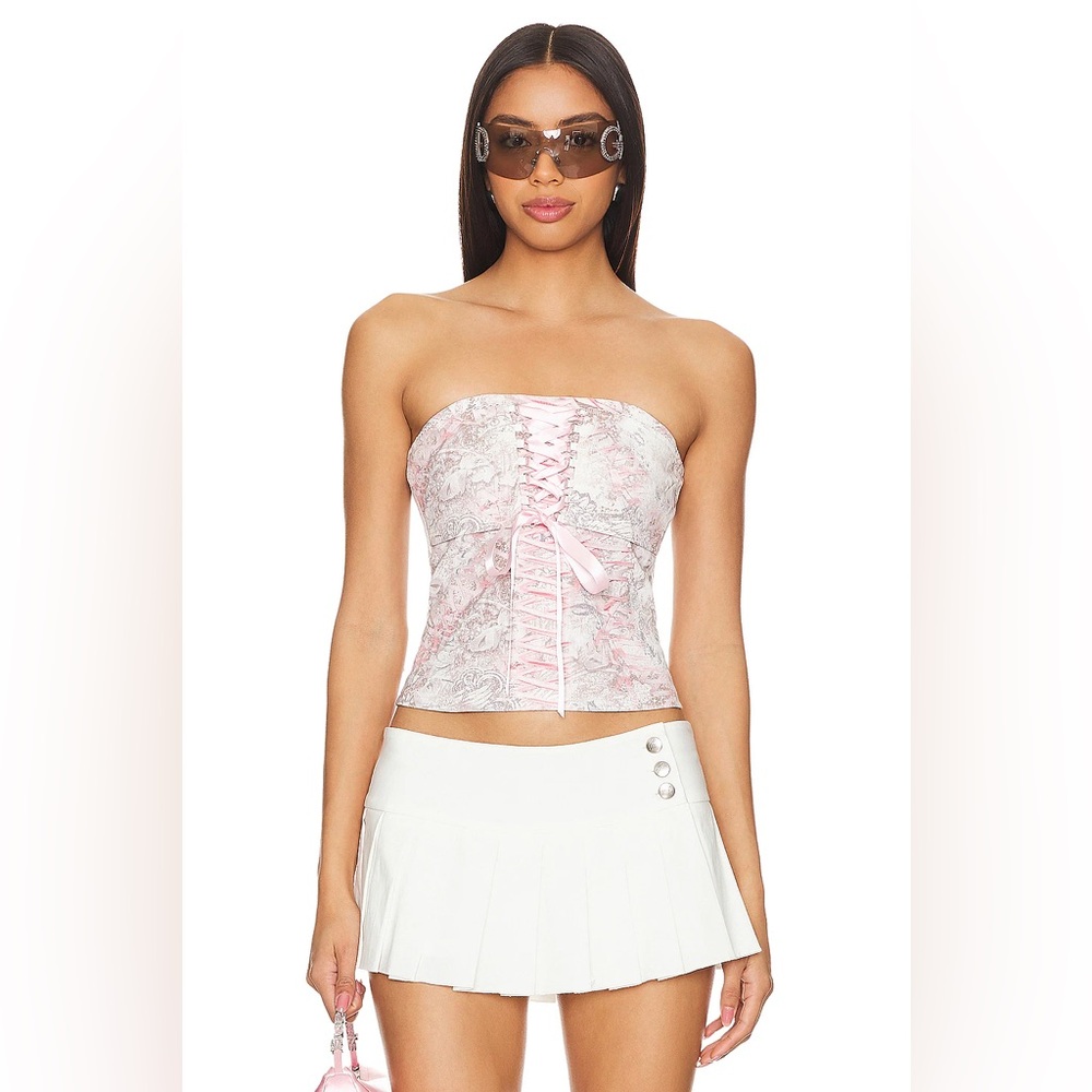 I.AM.GIA White Pleated Mini Skirt